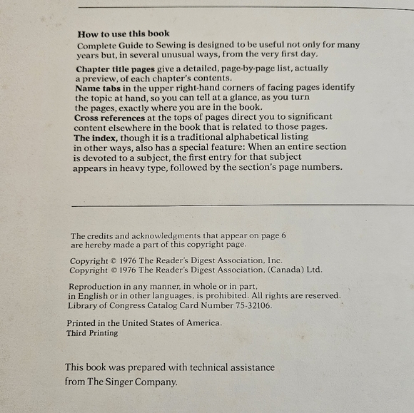 Reader's Digest Complete Guide to Sewing Vintage Hardcover Book 1976 - Picture 6 of 9